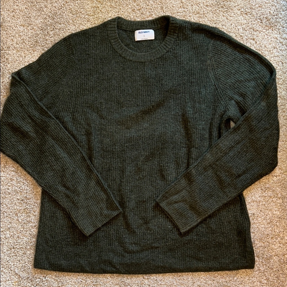 Old Navy Women's Dark Green Crewneck Sweater